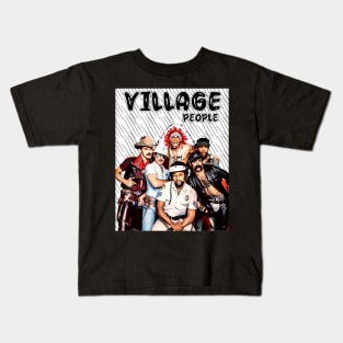 Retro Style Village People Band Kids T-Shirt